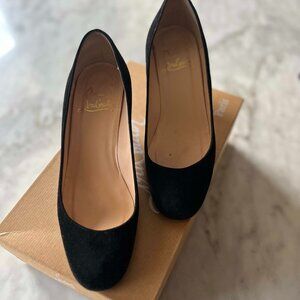 Christian Louboutin Virabas Black Suede Pumps — Size 35.5